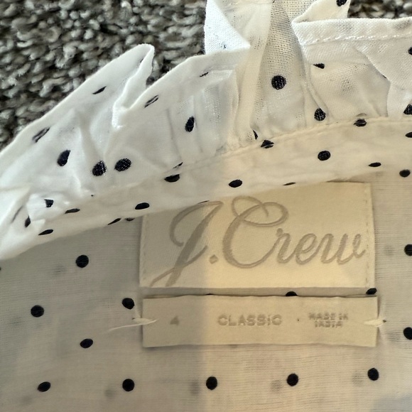 J Crew Polka Dot Ruffle Blouse S - Picture 6 of 10